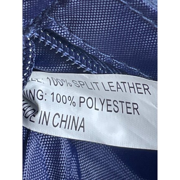 Joy Mangano Brown And Blue Leather Colorblock Tote Bag Sz L - NWOT - Picture 9 of 10